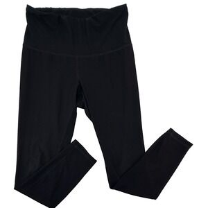 Reebok Womens Large Black High Rise Leggings Athletic Stretch Workout Pants